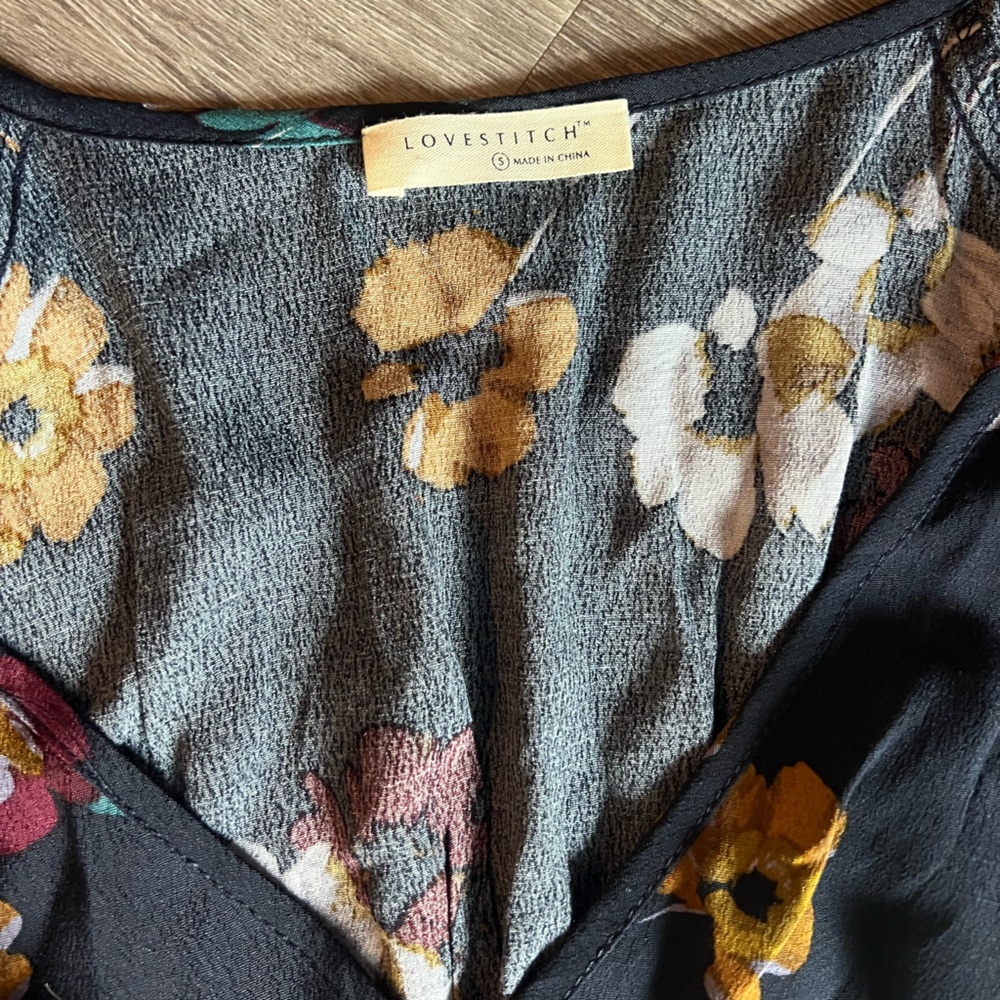 Lovestitch Black Floral Maxi Dress - Picture 3 of 6